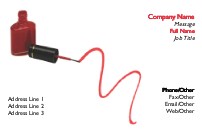 Ribbon of Red Nail Polish Full Colour Business Cards