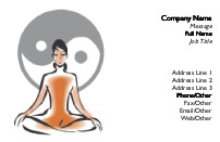 Soothing Meditation Full Colour Business Cards