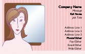 Stylised Woman Full Colour Business Cards