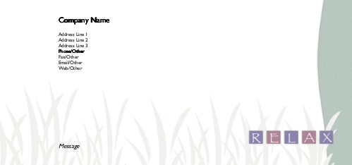Grassy Field Full Colour Compliment Slips