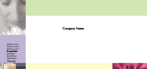 Pampered Full Colour Compliment Slips