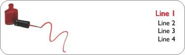 Ribbon of Red Nail Polish Return Address Labels