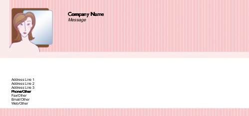 Stylised Woman Full Colour Compliment Slips