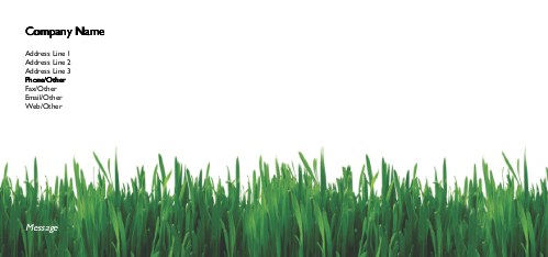 Lush Green Grass Full Colour Compliment Slips