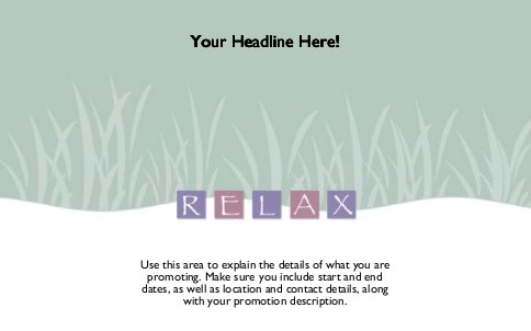Grassy Field Full Colour Oversized Postcards