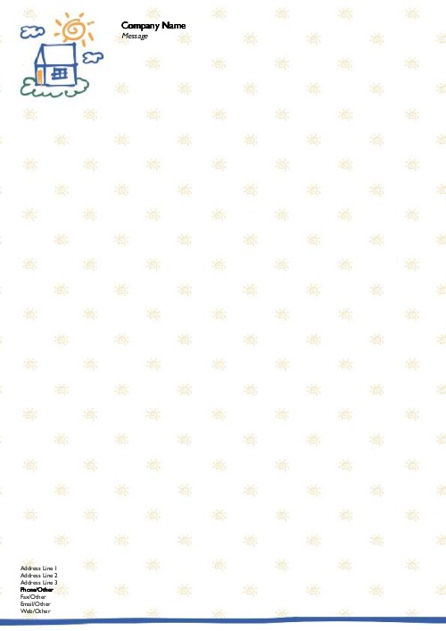 Home Sweet Home A4 Recycled Letterhead