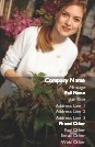Woman Arranging Flowers Recycled Business Cards