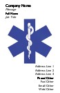 Caduceus Symbol Full Colour Magnetic Business Cards