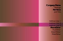 Cinnamon and Pink Full Colour Magnetic Business Cards