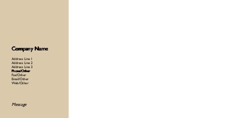 Light Chocolate Full Colour Compliment Slips