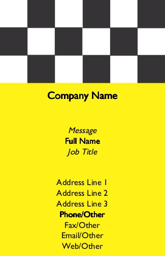 Taxi, Please! Full Colour Business Cards