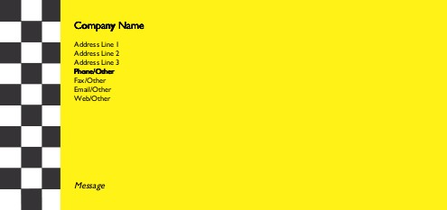 Taxi, Please! Full Colour Compliment Slips
