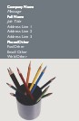 Coloured Pencils Full Colour Magnetic Business Cards