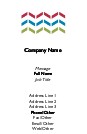 Coloured Zig Zags Recycled Business Cards