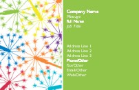 Colourful Sparklers Full Colour Business Cards