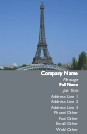 Eiffel Tower in France Full Colour Business Cards