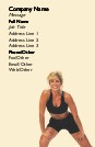 Female Exercising Full Colour Business Cards