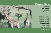 Giraffes in the Wild Full Colour Business Cards