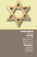 Gold Star of David Full Colour Business Cards