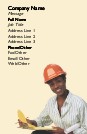 Construction Foreman Recycled Business Cards