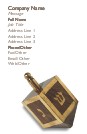 Gold Dreidel Full Colour Business Cards