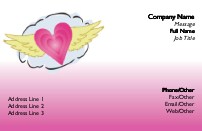 Heart with Wings Full Colour Business Cards
