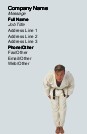 Karate Bow Full Colour Business Cards