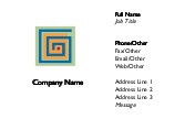 Lined Square Full Colour Business Cards