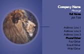 Lion's Head in a Circle Full Colour Business Cards