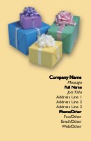 Pile of Wrapped Gifts Full Colour Business Cards