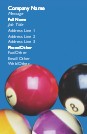 Pool Table Balls Full Colour Business Cards