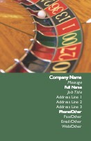 Roulette Wheel Full Colour Business Cards