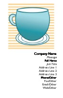 Cup of Kindness Full Colour Magnetic Business Cards