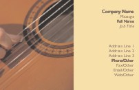 Playing a Guitar Recycled Business Cards