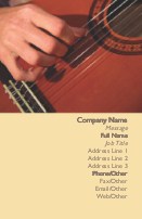 Playing a Guitar Full Colour Magnetic Business Cards