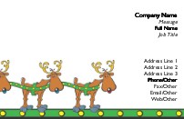 Santa's Reindeer Full Colour Business Cards