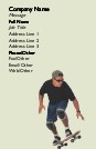 Skateboarder Jump Full Colour Business Cards