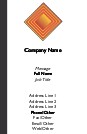 Striped Square Full Colour Magnetic Business Cards