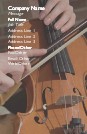 Violin and Bow Full Colour Magnetic Business Cards