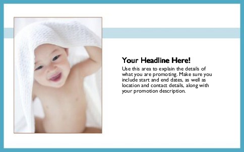 Baby with Towel Full Colour Oversized Postcards