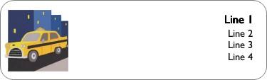 City Cab Ride Return Address Labels