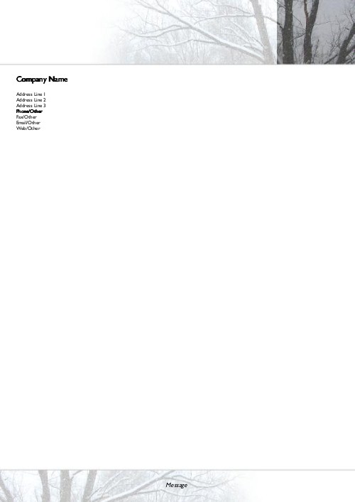 Winter Tree A4 Recycled Letterhead