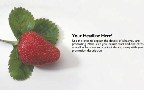Succulent Strawberry Full Colour Oversized Postcards