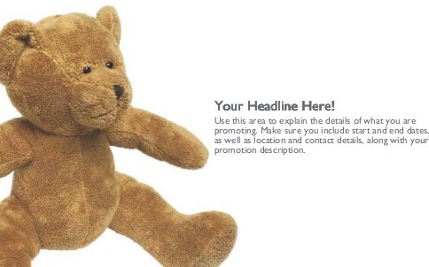 Brown Teddy Bear Full Colour Oversized Postcards