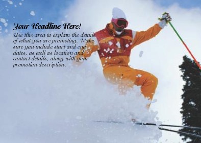 Downhill Skier Full Colour Standard Sized Postcards
