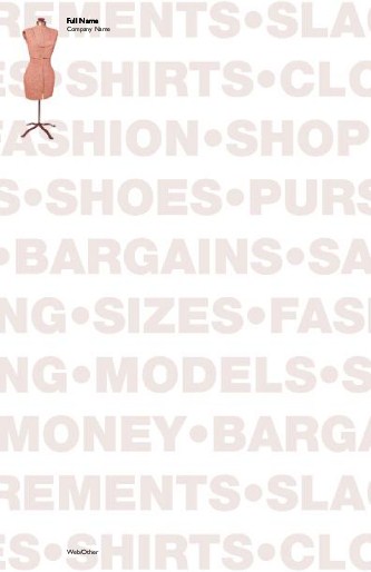 Dressmaker's Model Large Note Pads