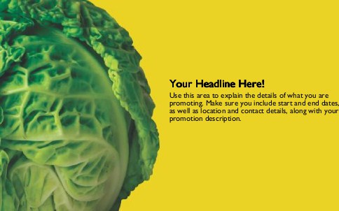 Head of Lettuce Full Colour Oversized Postcards
