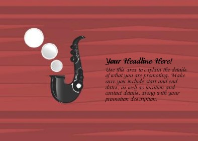 Saxophone Bubbles Full Colour Standard Sized Postcards
