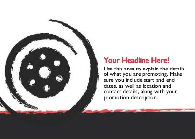 Tyre Illustration Full Colour Standard Sized Postcards