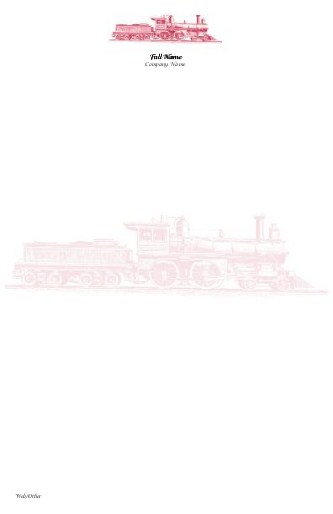 Illustration of a Train Large Note Pads